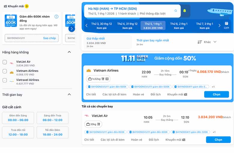 Bí quyết săn ưu đãi Black Friday vé máy bay Hà Nội Sài Gòn 